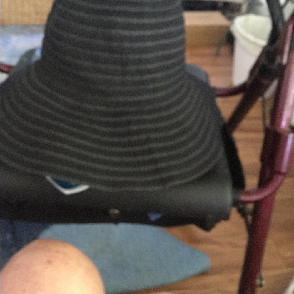 Black brim hat